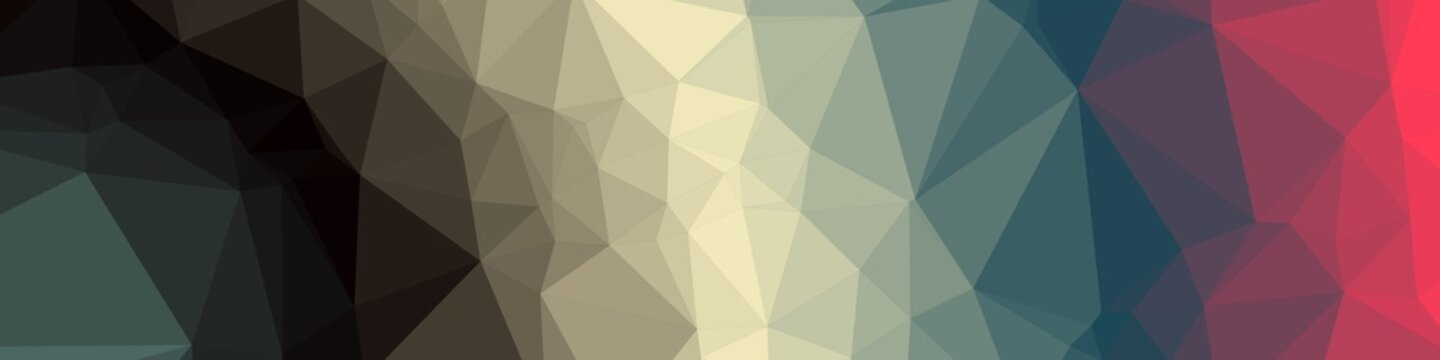 Rainbow Color Abstract trianglify Generative Art background illustration