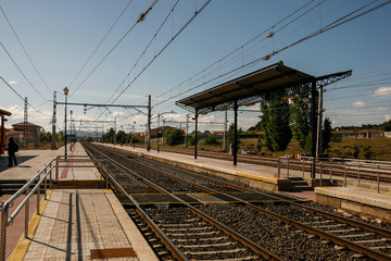 Railway landscape in Almansa.