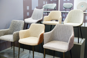 Chairs in furniture store