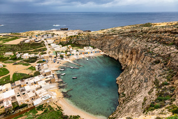 Inland sea (Il-Qawra) on Gozo island, Malta