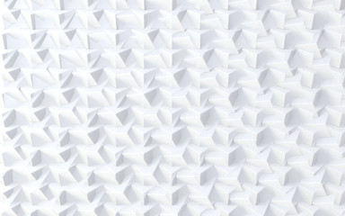 White abstract background.3d illustration.Abstract design Polygonal and geometric shape blank structure.