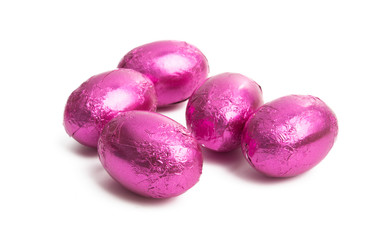 Easter eggs in foil
