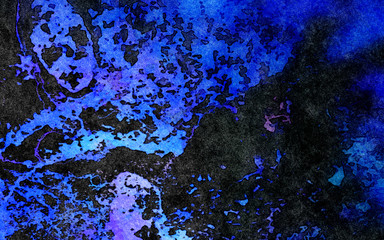 Contemporary abstraction wall art print, modern beautiful pattern background, fashion fantasy style oil painting artwork, volume brush strokes on canvas, colorful artistic print or poster