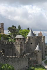 Fototapeta na wymiar Cite de Carcassonne, France.