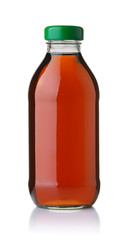 Small glass bottle of fruit juice
