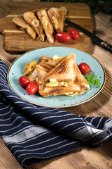 Grilled cheese sandwich.