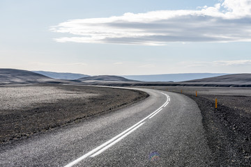 Droga, księżycowy krajobraz, wulkaniczny, Islandia