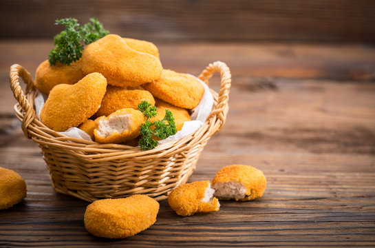 Homemade Chicken Nuggets In The Basket