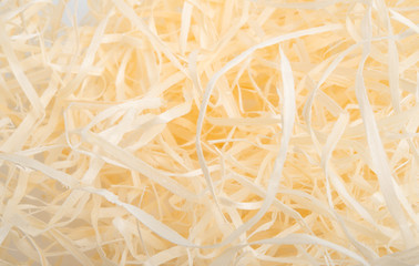 background of small wood shavings