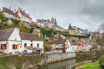 View of Semur-en-Auxois, France