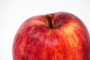 Red apple on white background