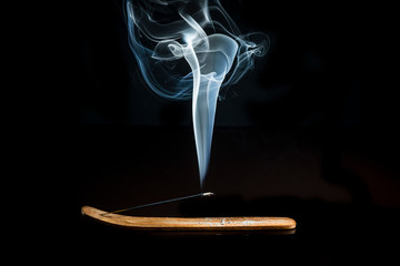 Incense stick smoke