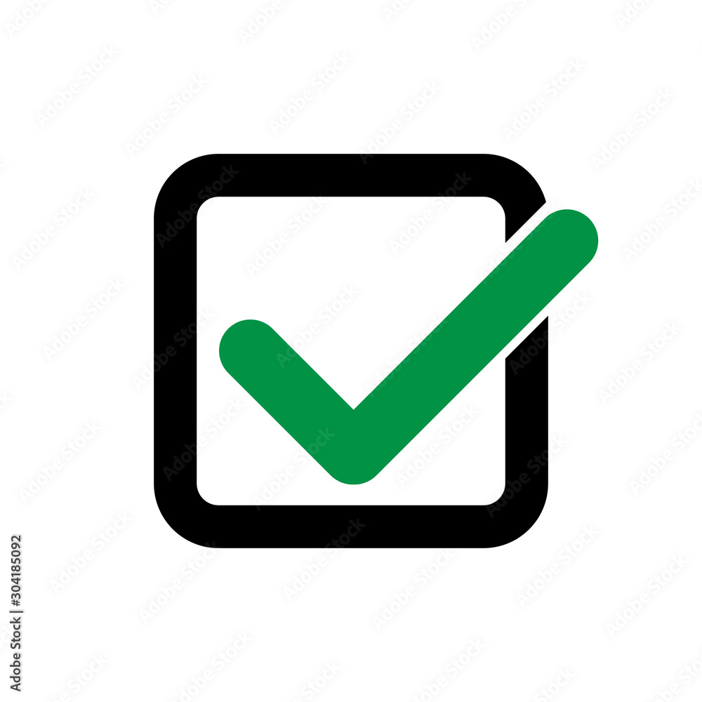 Poster check mark icon vector illustration. linear symbol with thin outline. the thickness is edited. minim
