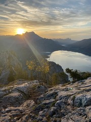 sunrise in mountains