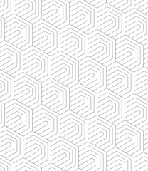 Vector geometric seamless pattern. Modern geometric background with hexagonal tiles.