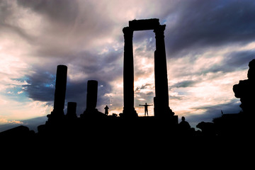 Tramonto alla Cittadella ad Amman