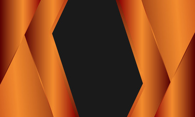 Orange metallic triangle shape white background 