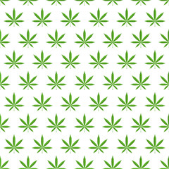 Marijuana Leaves Pattern. EPS10 Vector. 