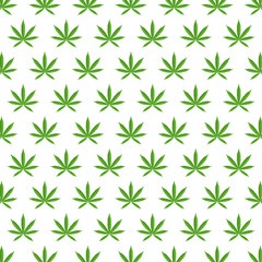 Marijuana Leaves Pattern. EPS10 Vector. 
