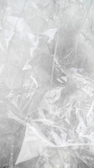 Crumpled plastic foil background
