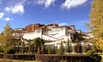 Photo of Potala Palace Monastery in city of Lhasa in Tibet China