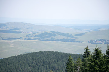 view of mountains in zlatibor area in serbia