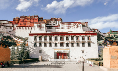 Photo of Potala Palace Monastery in city of Lhasa in Tibet China