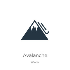 Avalanche icon vector. Trendy flat avalanche icon from winter collection isolated on white background. Vector illustration can be used for web and mobile graphic design, logo, eps10