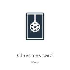 Christmas card icon vector. Trendy flat christmas card icon from winter collection isolated on white background. Vector illustration can be used for web and mobile graphic design, logo, eps10