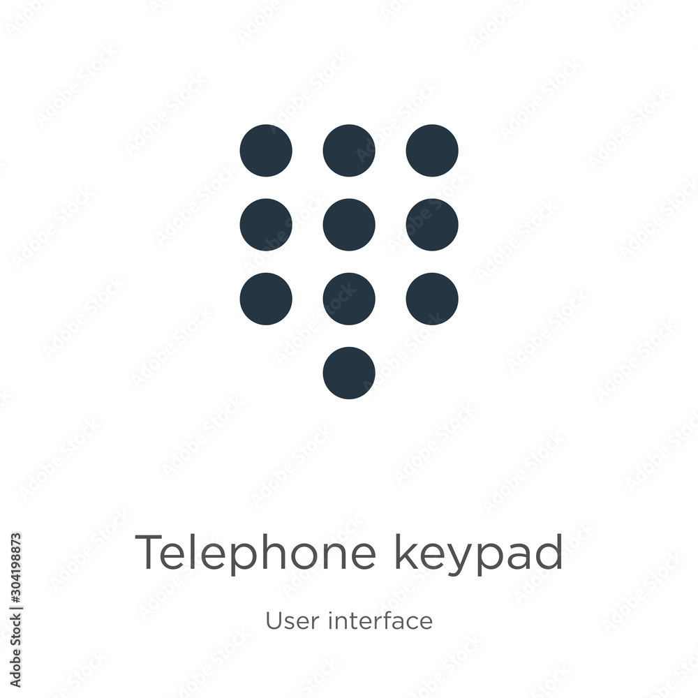 Poster telephone keypad icon vector. trendy flat telephone keypad icon from user interface collection isola