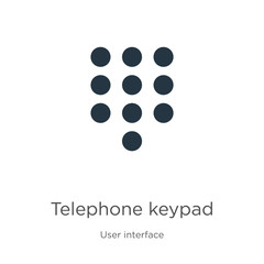 Fototapeta na wymiar Telephone keypad icon vector. Trendy flat telephone keypad icon from user interface collection isolated on white background. Vector illustration can be used for web and mobile graphic design, logo,