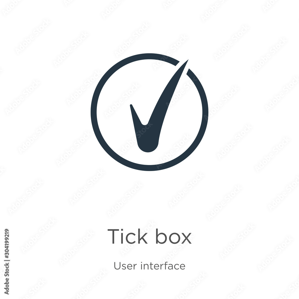 Poster tick box icon vector. trendy flat tick box icon from user interface collection isolated on white bac