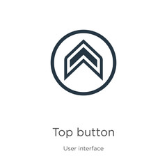 Top button icon vector. Trendy flat top button icon from user interface collection isolated on white background. Vector illustration can be used for web and mobile graphic design, logo, eps10
