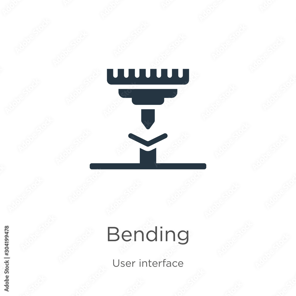 Poster bending icon vector. trendy flat bending icon from user interface collection isolated on white backg