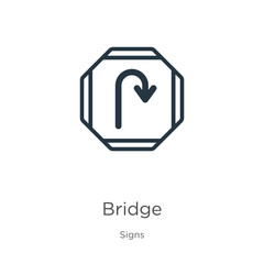 Bridge icon vector. Trendy flat bridge icon from signs collection isolated on white background. Vector illustration can be used for web and mobile graphic design, logo, eps10