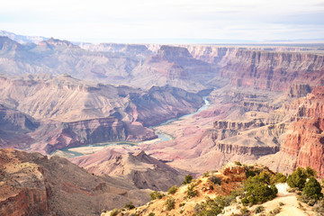 Colorado River Cutting Through The Grand Canyon, Arizona