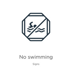 No swimming icon vector. Trendy flat no swimming icon from signs collection isolated on white background. Vector illustration can be used for web and mobile graphic design, logo, eps10