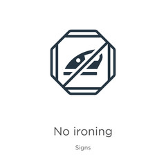 No ironing icon vector. Trendy flat no ironing icon from signs collection isolated on white background. Vector illustration can be used for web and mobile graphic design, logo, eps10