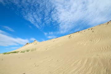 A picture from the Curonian Spit (Kursiu Nerija) National Park in Lithuania. The big sand dunes by...
