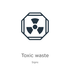 Toxic waste icon vector. Trendy flat toxic waste icon from signs collection isolated on white background. Vector illustration can be used for web and mobile graphic design, logo, eps10