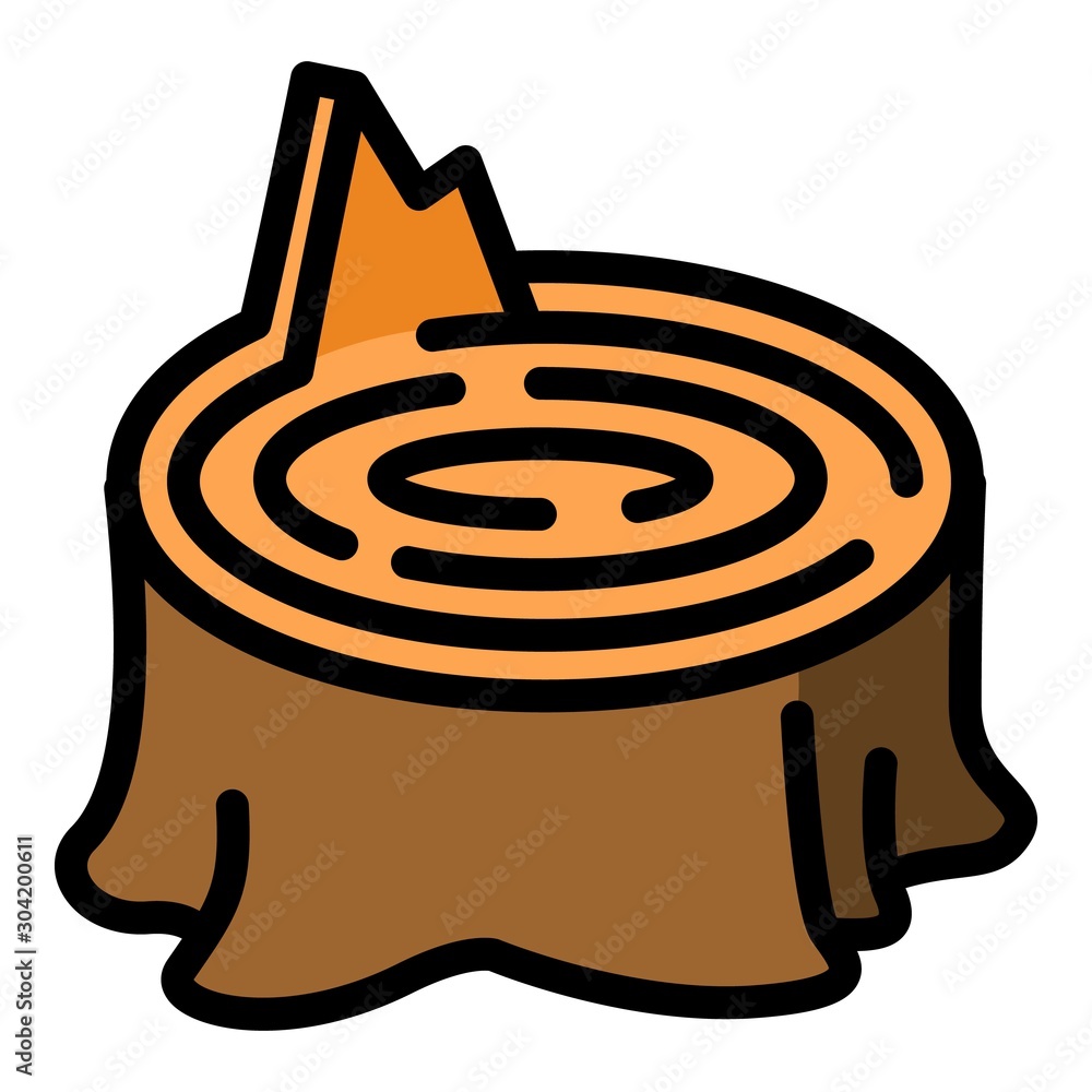 Poster tree stump icon. outline tree stump vector icon for web design isolated on white background