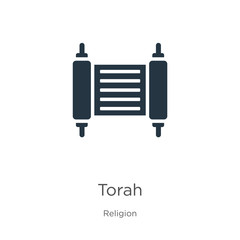 Fototapeta premium Torah icon vector. Trendy flat torah icon from religion collection isolated on white background. Vector illustration can be used for web and mobile graphic design, logo, eps10