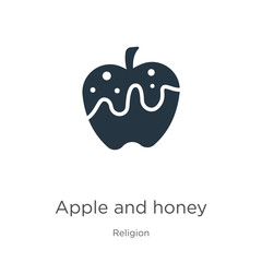 Apple and honey icon vector. Trendy flat apple and honey icon from religion collection isolated on white background. Vector illustration can be used for web and mobile graphic design, logo, eps10