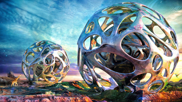 Futuristic Landscape from another planet