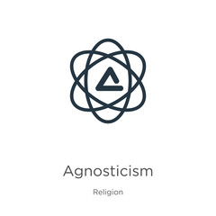 Agnosticism icon vector. Trendy flat agnosticism icon from religion collection isolated on white background. Vector illustration can be used for web and mobile graphic design, logo, eps10
