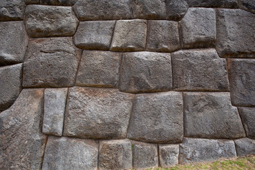 The stone walls of Sacsayhuaman. Cusco, Peru.