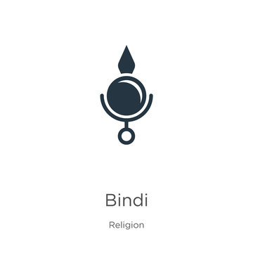 Bindi icon vector. Trendy flat bindi icon from religion collection isolated on white background. Vector illustration can be used for web and mobile graphic design, logo, eps10