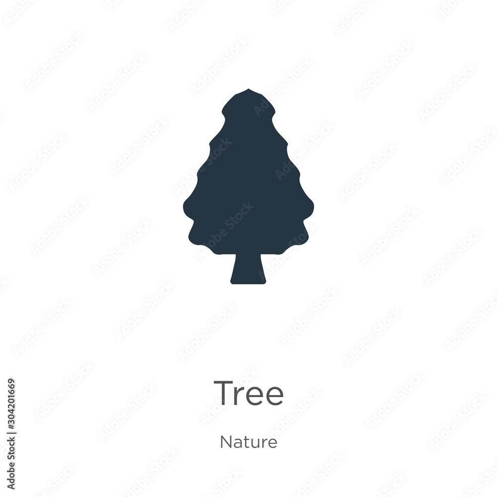 Poster tree icon vector. trendy flat tree icon from nature collection isolated on white background. vector 