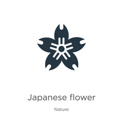 Japanese flower icon vector. Trendy flat japanese flower icon from nature collection isolated on white background. Vector illustration can be used for web and mobile graphic design, logo, eps10