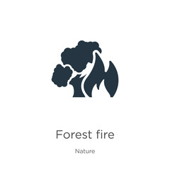 Forest fire icon vector. Trendy flat forest fire icon from nature collection isolated on white background. Vector illustration can be used for web and mobile graphic design, logo, eps10